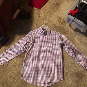 small-button up shirt